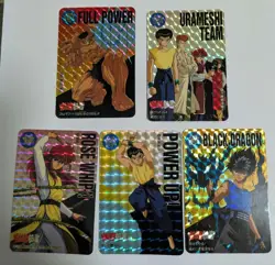 Lot of 5 Vintage TCG CCG Yu Yu Hakusho Carddass Card Prism Holo G56682 - Image 1