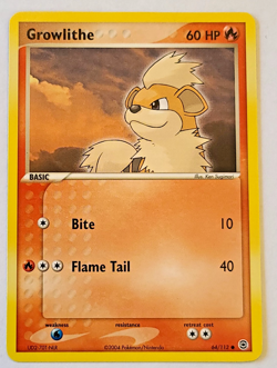 Pokemon TCG: Growlithe EX FireRed & LeafGreen #64/112 MINT - Image 1