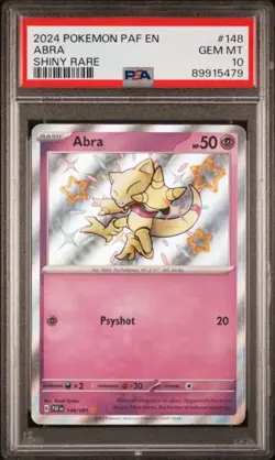 Pokemon PSA 10 Abra - Paldean Fates (Shiny Rare) [PAF-148] English / Mint / PSA - Image 1