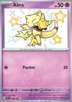 Pokemon PSA 10 Abra - Paldean Fates (Shiny Rare) [PAF-148] English / Mint / PSA - Image 2