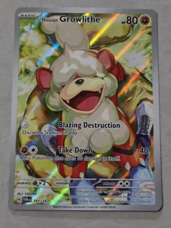 Pokemon TCG Hisuian Growlithe Twilight Masquerade 181/167 - Image 1