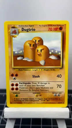 Dugtrio 19/102 Pokemon TCG: Base Set Unlimited NM - LP - Image 1