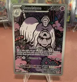 Pokemon TCG Houndstone 145/132 ME01 Illustration Rare Holo Stage 1 140 HP EN - Image 1