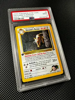Misty's Gyarados and Giovanni's Persian Holo Gym Challenge PSA 9 Pokemon TCG - Image 1