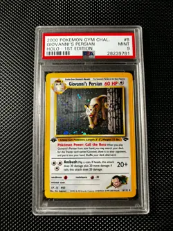 Misty's Gyarados and Giovanni's Persian Holo Gym Challenge PSA 9 Pokemon TCG - Image 2