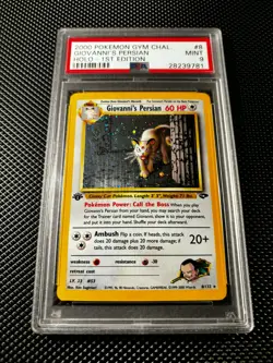 Misty's Gyarados and Giovanni's Persian Holo Gym Challenge PSA 9 Pokemon TCG - Image 3