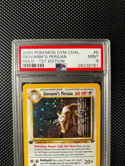 Misty's Gyarados and Giovanni's Persian Holo Gym Challenge PSA 9 Pokemon TCG - Image 4