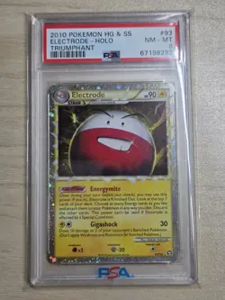 2010 POKEMON TRIUMPHANT ELECTRODE PRIME #93 ULTRA RARE HOLO PSA 8 NM - Image 1