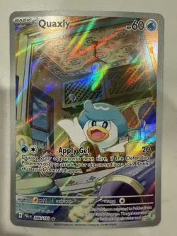 Pokemon TCG Quaxly 206/193 Paldea Evolved Illustration Rare Holo 60 HP - Image 1