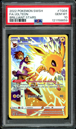 Jolteon #TG04/TG30 - 2022 Pokemon SWSH Brilliant Stars - Gem MINT PSA 10 - Image 1