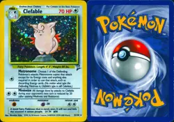 CLEFABLE 5/130 HOLO RARE BASE SET 2 POKEMON HOLO MP - Image 3