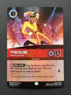 Disney Lorcana Fabled - Powerline, Musical Superstar Epic Foil #215/204 - Image 1
