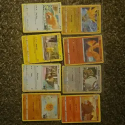 Pokemon GO Trading Card Lot 9 Cards Pikachu Zapdos Moltres Eevee Bidoof - Image 1