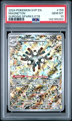 Magneton 159 PSA 10 Surging Sparks ETB Black Star Promo Pokemon Card Game - Image 1