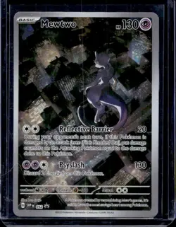 Pokemon Mewtwo TCG Illustration Rare SVP052 151 Black Star Promo Card - Image 1