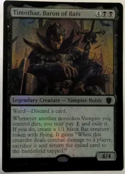 Timothar, Baron of Bats Commander: Innistrad: Crimson Vow Foil - MTG MYTHIC - Image 1