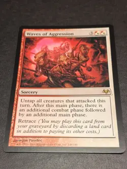 Waves of Aggression Eventide MTG Magic Rare LP Lightly Played Sorcery Commander - Image 1
