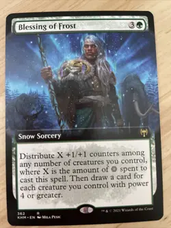 MTG Blessing of Frost Extended Art Regular (362) Extended Art Kaldheim KHM NM/M - Image 1