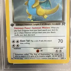 1st Edition Dark Dragonite Team Rocket Holo SWIRL 🌀PSA 10 Pokemon 2000 #5 - Image 5