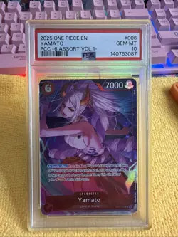 2025 One Piece EN Yamato PCC-6 Assort Vol. 1 #EB02-006 SR PSA 10 GEM MINT - Image 1
