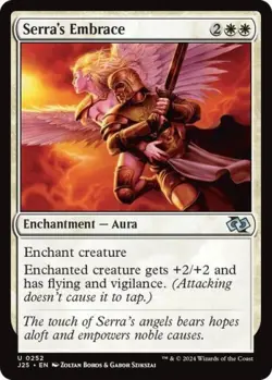 Serra's Embrace - Light Play MTG Foundations Jumpstart - Image 1