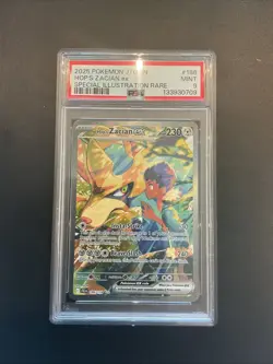 Hop's Zacian EX JTG 186/159 PSA 9 graded Pokemon cards English - Image 1