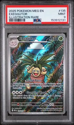 Pokemon TCG Exeggutor 135/132 Mega Evolution English Illustration Card PSA 9 - Image 1