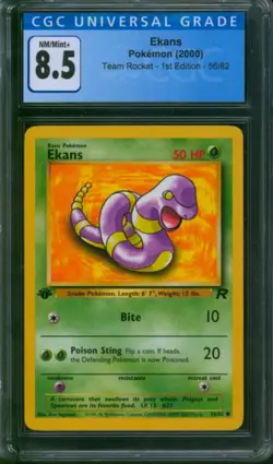 2000 Pokemon Team Rocket 🔥 1st Edition 🔥 Ekans #56 CGC 8.5 NM-MT+ Card c187 - Image 1