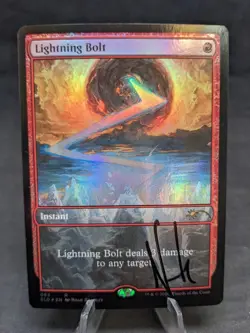 Lightning Bolt FOIL | MTG Magic the Gathering Secret Lair | Artist Signed | NM - Image 1