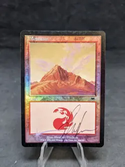 Mountain FOIL | MTG Magic Onslaught #346 | Artist Signed | MP | B - Image 1