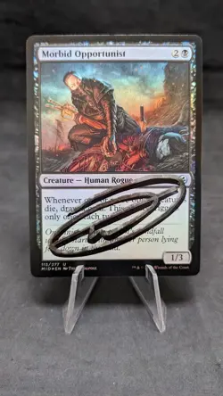 Morbid Opportunist FOIL -MTG Magic Innistrad: Midnight Hunt- Signed by Artist NM - Image 1