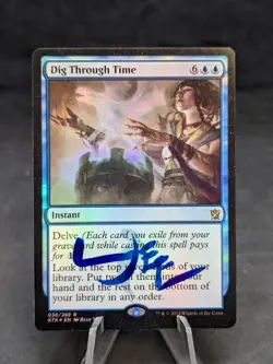Dig Through Time FOIL | MTG Magic Khans of Tarkir | Artist Signed | LP - Image 1