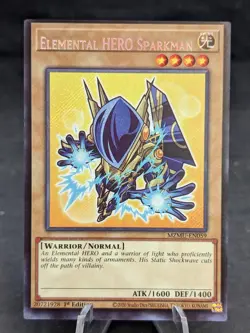 Elemental HERO Sparkman | MZMU-EN059 1st Edition | Yugioh | Misprint | NM - Image 1