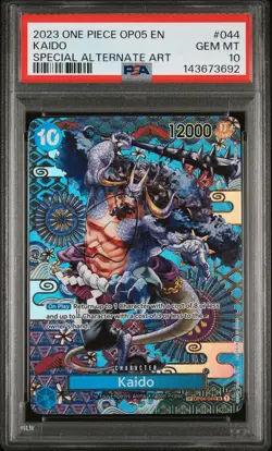 2023 ONE PIECE OP05-AWAKENING OF THE NEW ERA SPECIAL ALTERNATE ART KAIDO PSA 10 - Image 1
