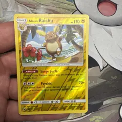 Pokemon Card Alolan Raichu Crimson Invasion Reverse Holo Rare 31/111 Near Mint - Image 1