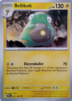 BELLIBOLT - UNCOMMON - OBSIDIAN FLAMES - POKEMON CARD - 077/197 - Image 1