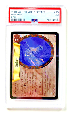 PSA 7 NM UNICORN Harry Potter Card #20 20/116 FOIL Holo 2001 WOTC TCG - Image 1