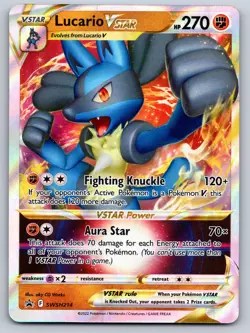 Lucario VSTAR SWSH214 SWSH: Sword & Shield Promo Cards Holo LP - Image 1