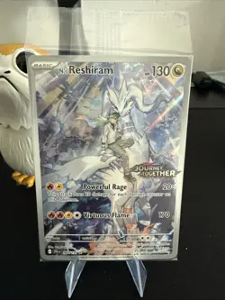 Pokemon TCG N's Reshiram Holo IR Stamped Promo Card 167/159 Journey Together - Image 1