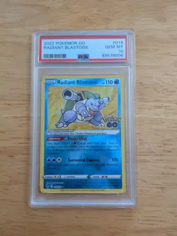 Pokemon TCG Radiant Blastoise Holo Card Pokemon Go 018/078 PSA 10 - Image 2