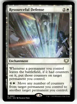 RESOURCEFUL DEFENSE #67 MTG COMMANDER: EDGE OF ETERNITIES RARE - Image 1