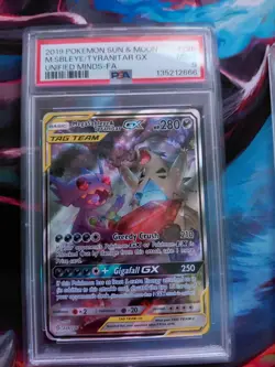Pokemon Mega Sableye & Tyranitar GX Full Art Holo 226/236 Unified Minds PSA 9 - Image 2