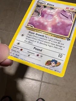 Koga's Ditto 10/132 Gym Challenge Unlimited Holo Pokemon LP- MP Card Holo Bleed - Image 3
