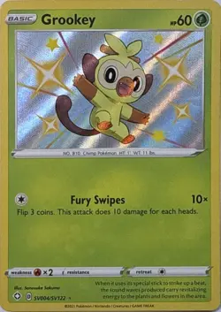 Grookey SV004/SV122 Shiny Rare Shining Fates Shiny Vault Pokemon LP - Image 1