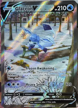 Glaceon V Alt Full Art Ultra Rare - 175/203 - Evolving Skies Pokemon 2021 - Image 1