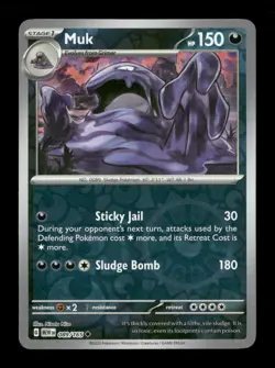 Muk Reverse Holo Uncommon SV: Scarlet & Violet 151 089/165 NM Pokemon NM - Image 1