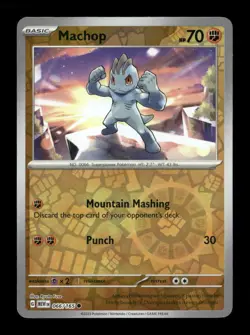 Machop Reverse Holo Common SV: Scarlet & Violet 151 066/165 NM Pokemon NM - Image 1