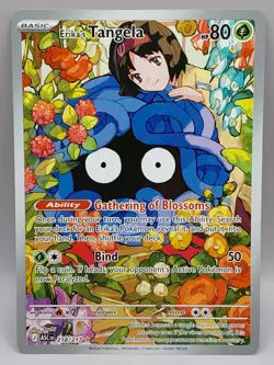 Pokemon Erika's Tangela 218/217 Regular Grass 80 HP Gathering of Blossoms Bind - Image 1