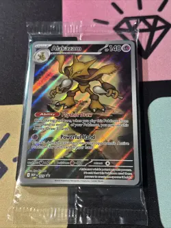 Sealed Alakazam 009 Pokemon Mega Evolutions - Black Star Promo Illustration Rare - Image 1