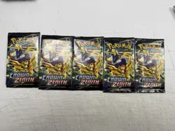 Lot Of 5 Pokemon Crown Zenith Booster Packs | Sealed - Image 1